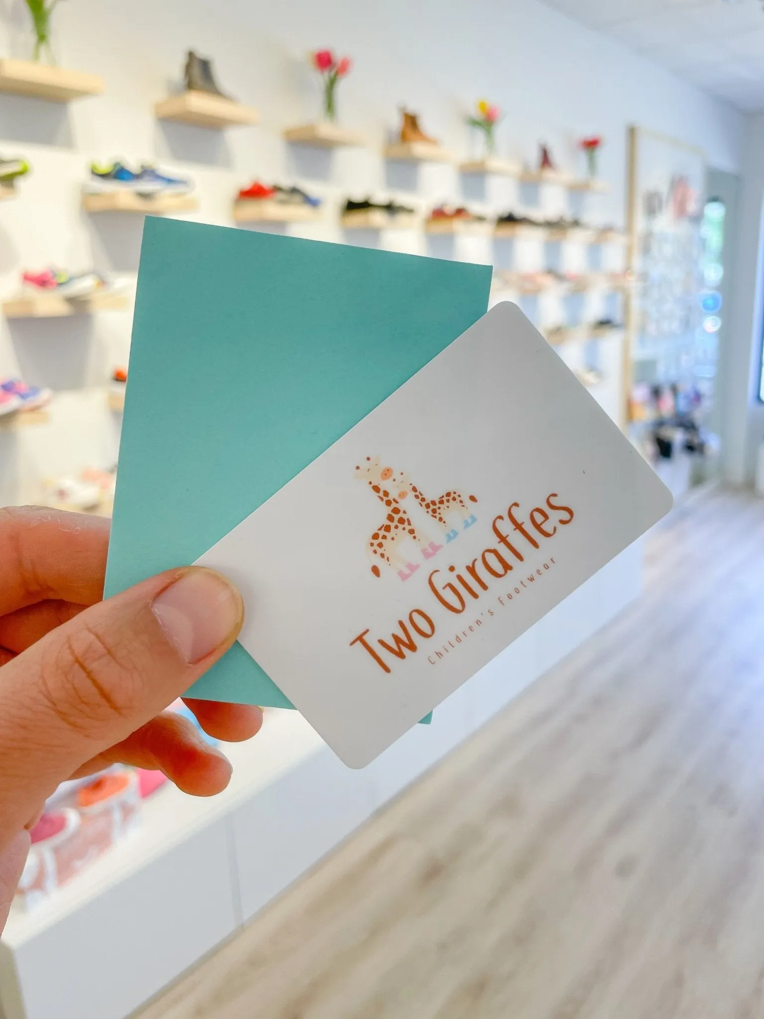 Two Giraffes Children's Footwear Gift Card