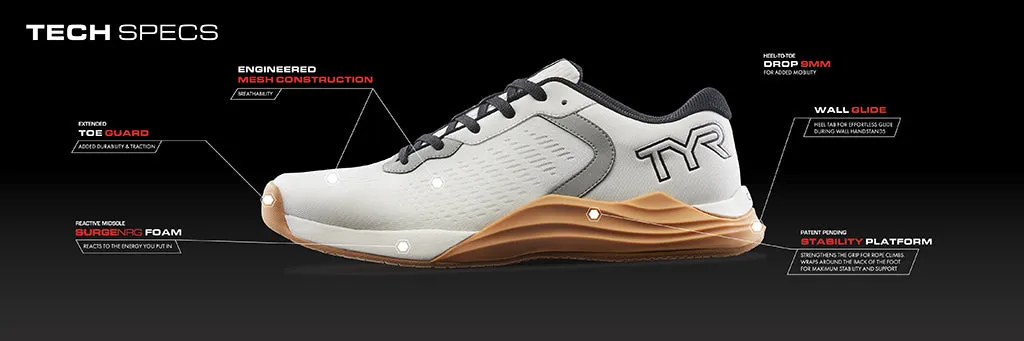 TYR CXT-1 Trainer White/Red - CLEARANCE