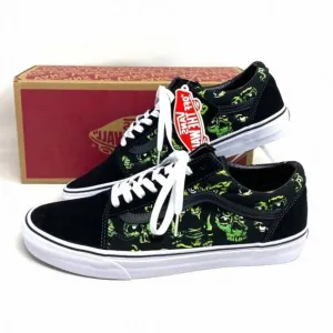 VANS Old Skool Low Top Black Green Suede Canvas VN0A4BW2BML Sneakers Size Men’s