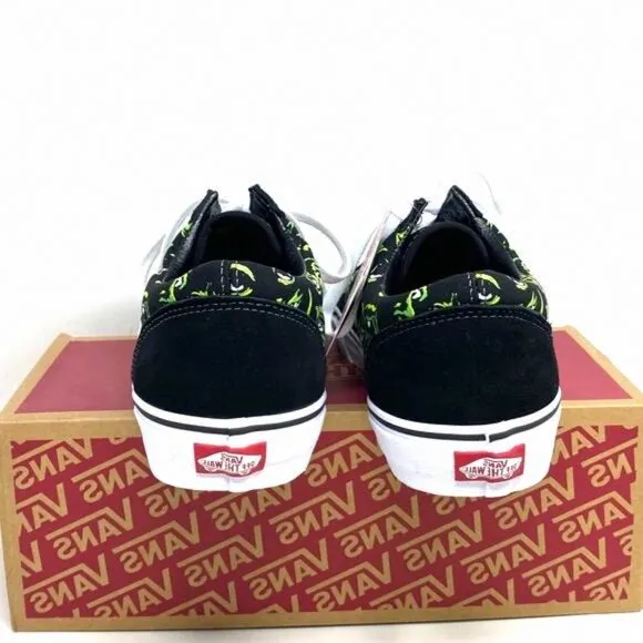 VANS Old Skool Low Top Black Green Suede Canvas VN0A4BW2BML Sneakers Size Men’s