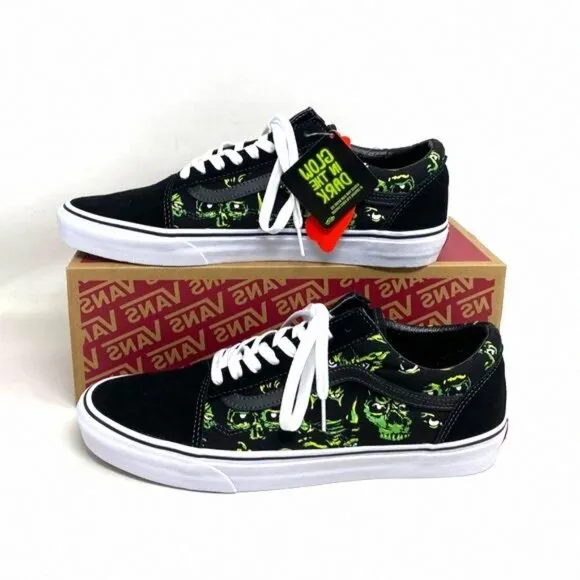 VANS Old Skool Low Top Black Green Suede Canvas VN0A4BW2BML Sneakers Size Men’s