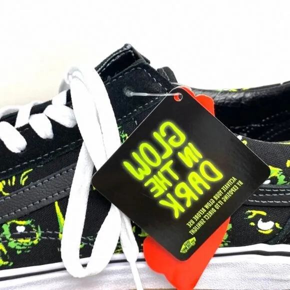 VANS Old Skool Low Top Black Green Suede Canvas VN0A4BW2BML Sneakers Size Men’s