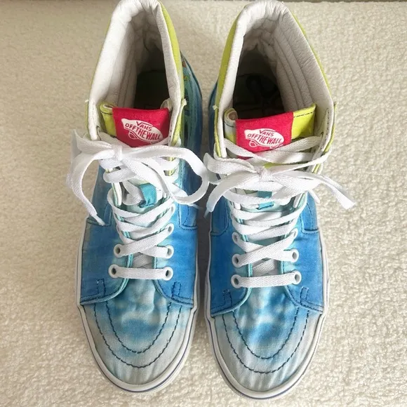 Vans Spongebob Squarepants Blue High Top Sneakers Size 7.5