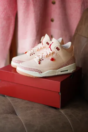 W AIR JORDAN 3 RETRO VDAY "WASHED CORAL"