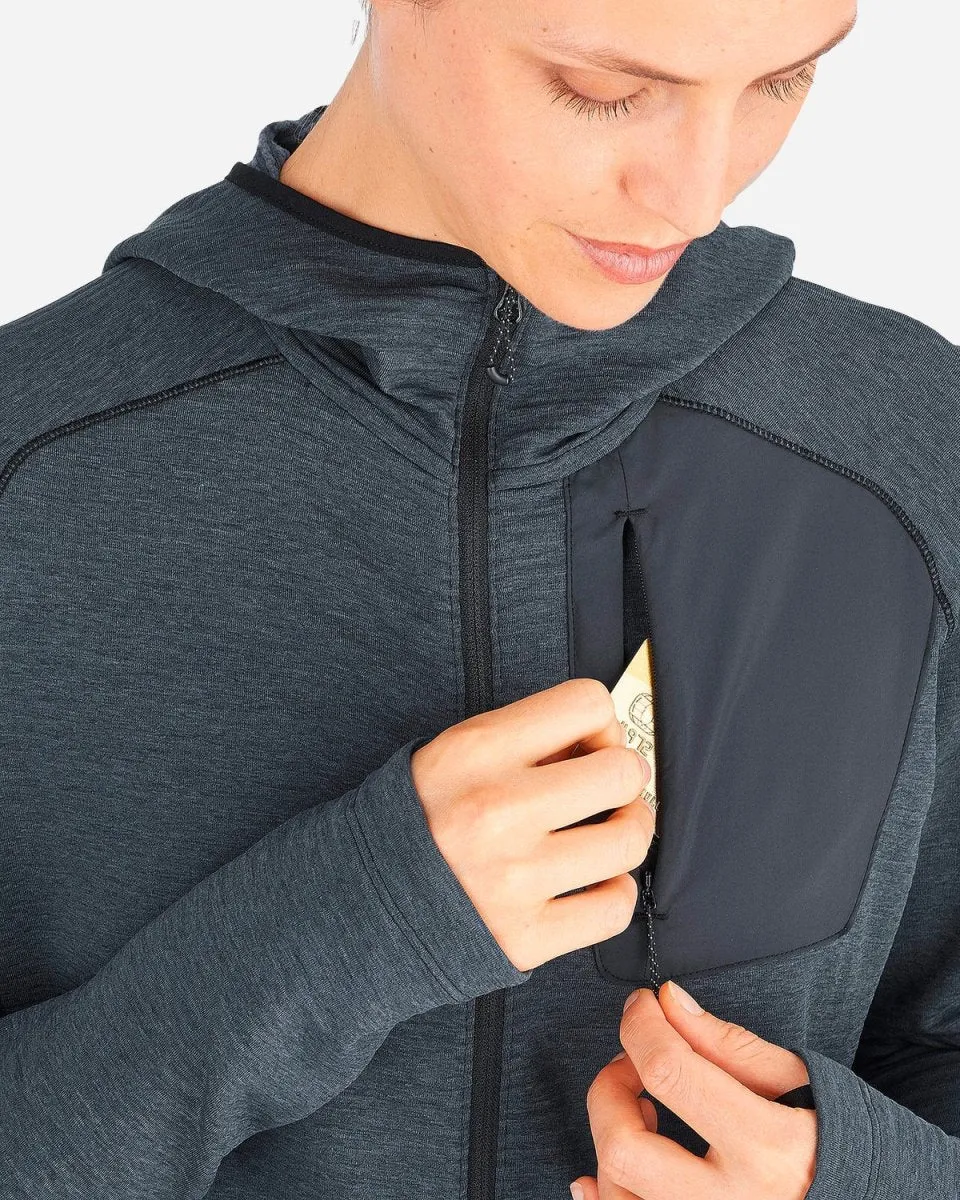 W Essential Lightwarm Hooded - Black