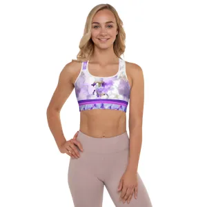 Watercolor Irises - Padded Sports Bra