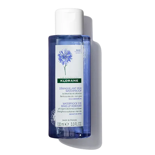 WATERPROOF EYE MAKE-UP REMOVER WITH ORGANICALLY FARMED CORNFLOWER