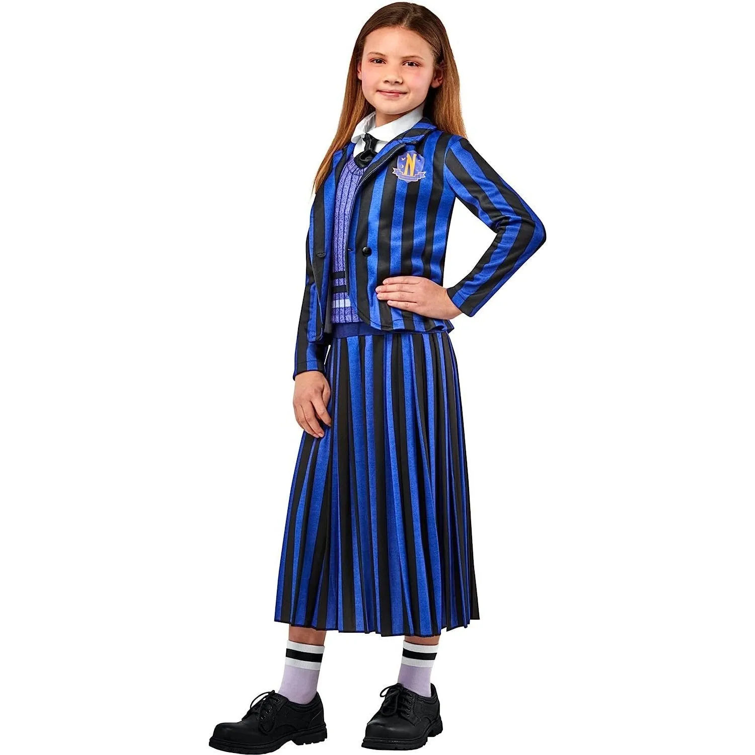 Wednesday Nevermore Blue Deluxe Costume (Netflix), Child