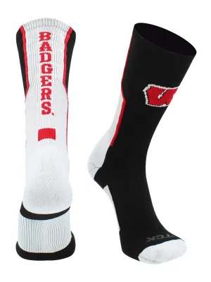 Wisconsin Badgers Socks Perimeter Crew