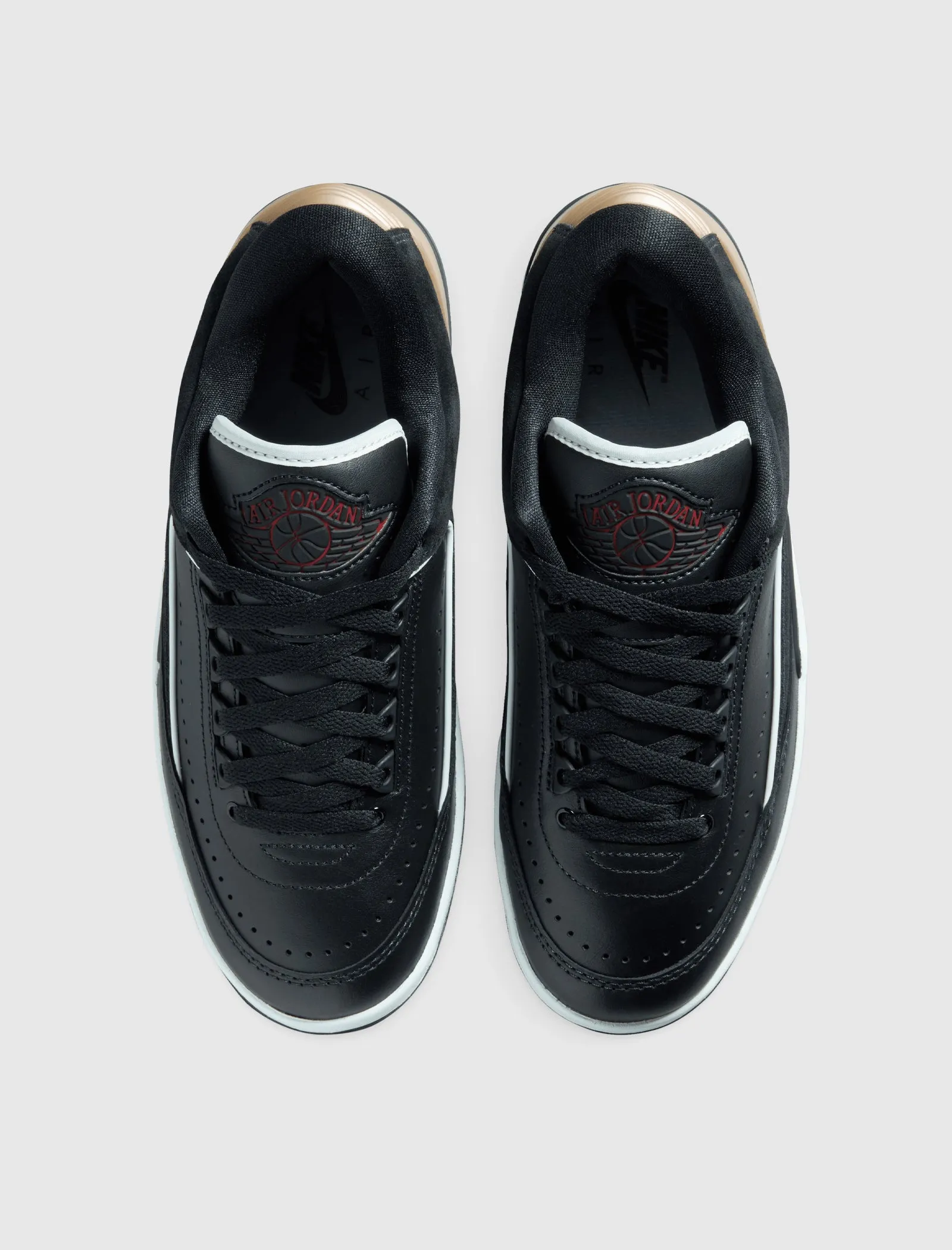 WOMENS AIR JORDAN 2 LOW "BLACK/ VARSITY RED"