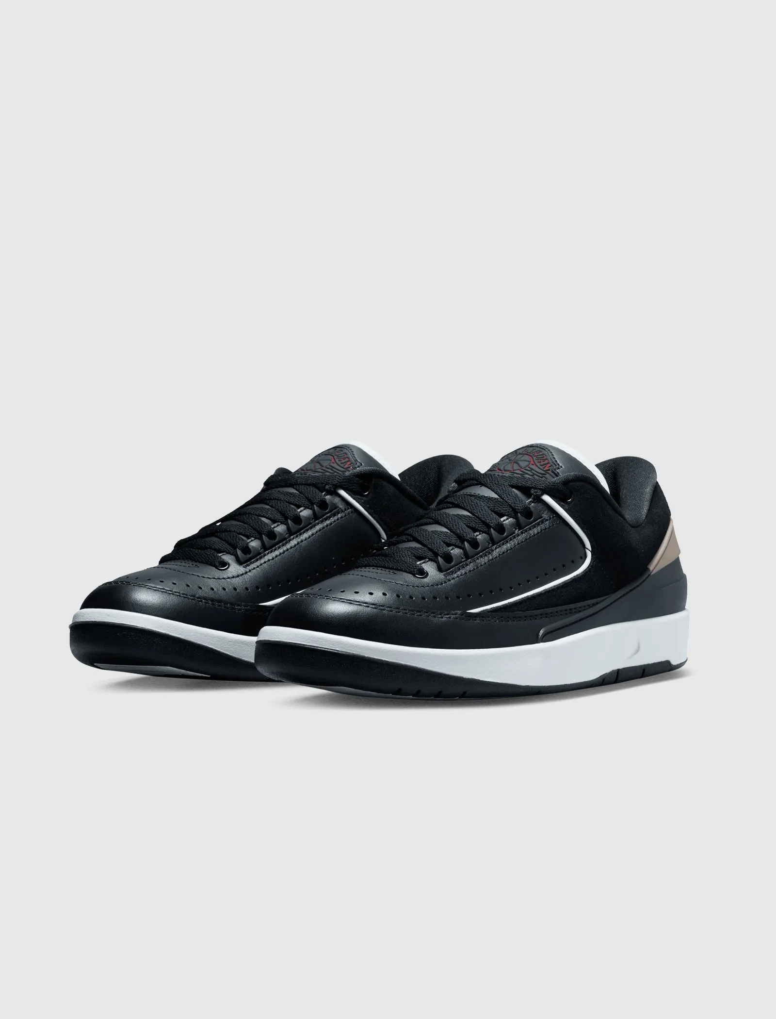 WOMENS AIR JORDAN 2 LOW "BLACK/ VARSITY RED"