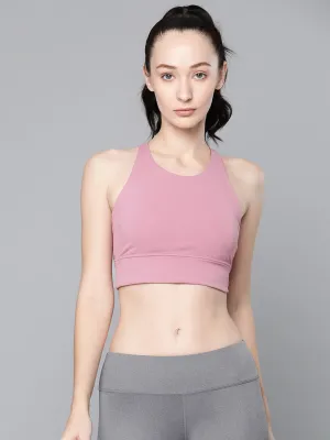 Women's Multi Strap Mauve Sports Bra