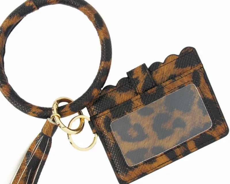 Wristlet Keychain & Wallet - Leopard