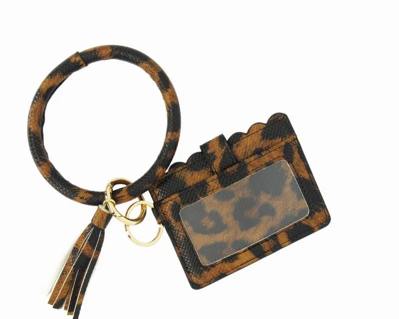 Wristlet Keychain & Wallet - Leopard