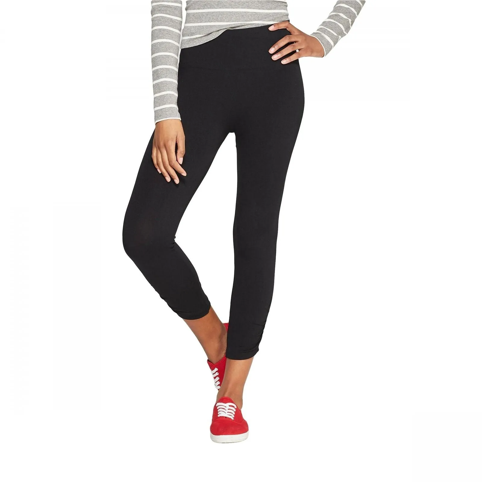 Xhilaration Women's High Waist Seamless Capri Leggings