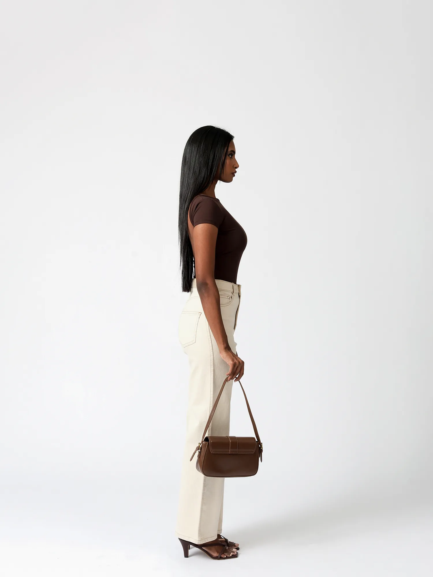 Zara High Neck Back Cutout Top